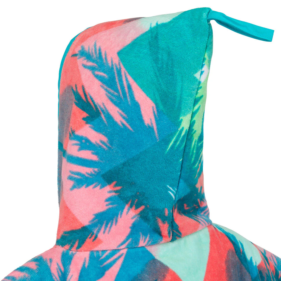 Poncho toalla niños de algodón surf azul rosado - Image 8