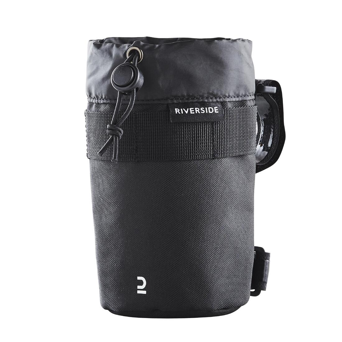 PORTA BOTELLA BICICLETA PARA MANUBRIO DE TELA NEGRO - Image 4