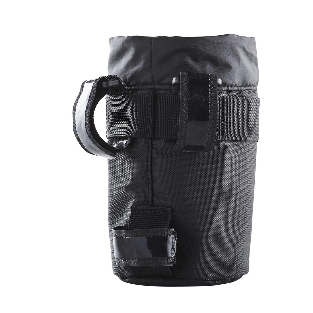 PORTA BOTELLA BICICLETA PARA MANUBRIO DE TELA NEGRO - Image 5
