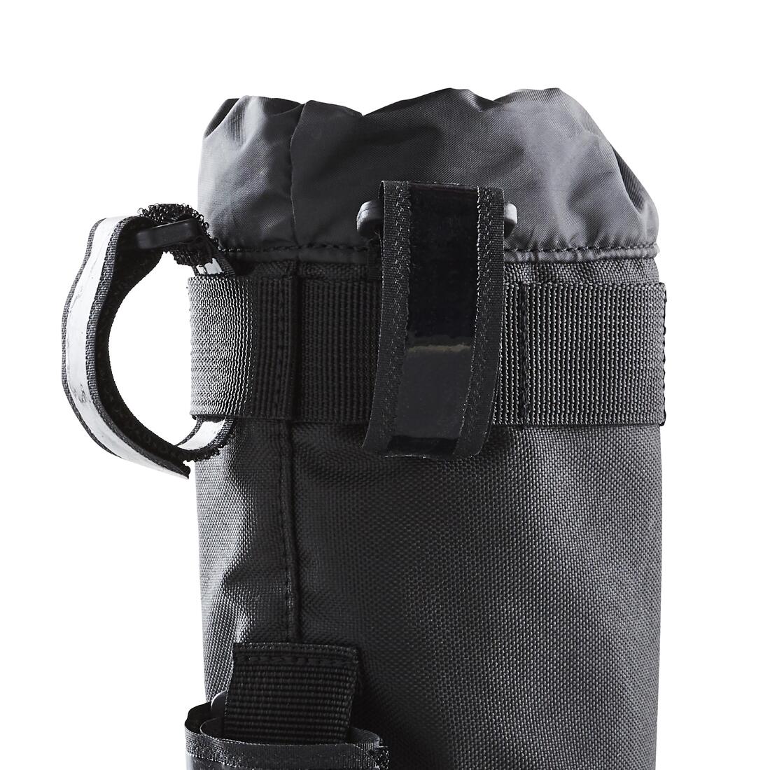 PORTA BOTELLA BICICLETA PARA MANUBRIO DE TELA NEGRO - Image 6
