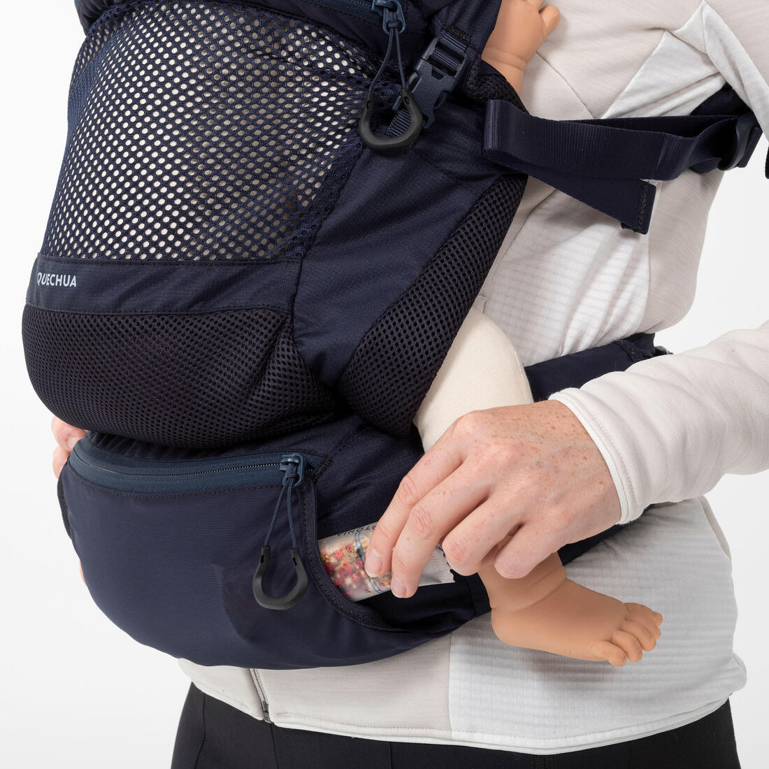 PORTABEBÉS ERGONÓMICO DE 9 MESES A 15KG MH500 AZUL MARINO - Image 10