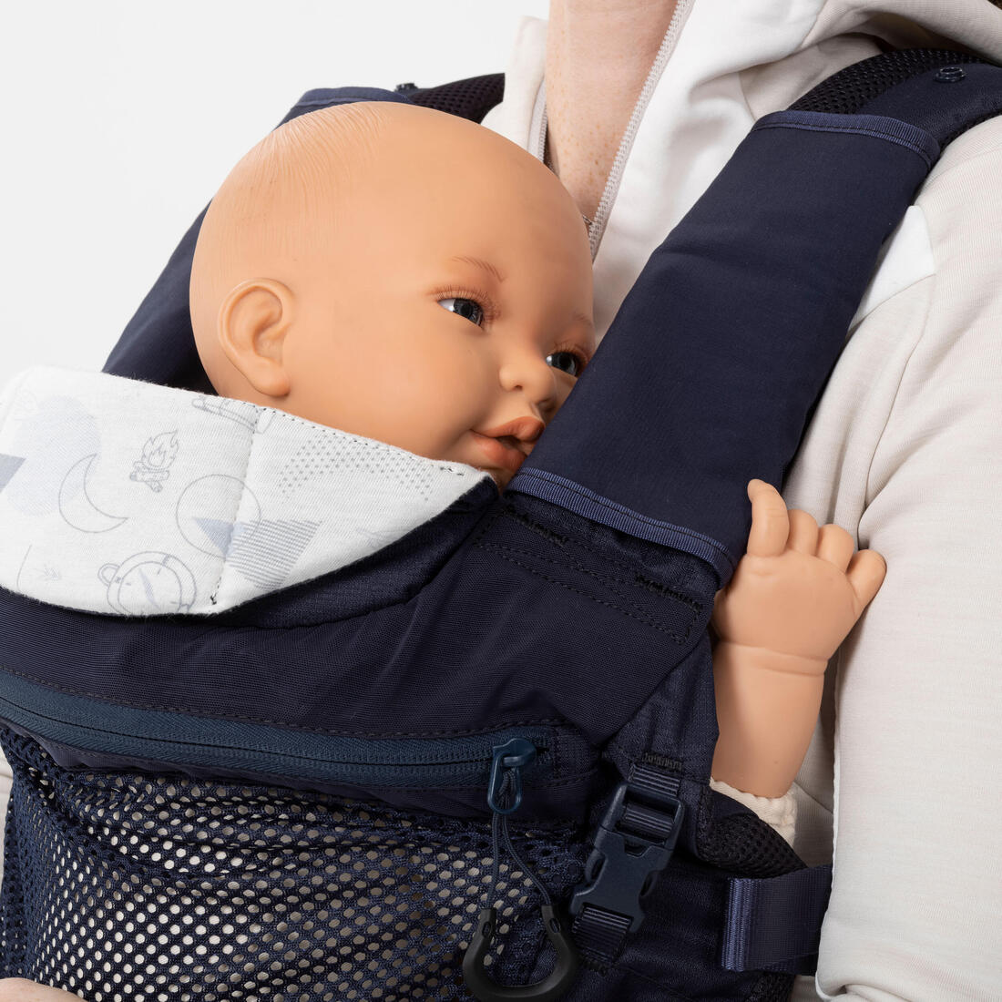 PORTABEBÉS ERGONÓMICO DE 9 MESES A 15KG MH500 AZUL MARINO - Image 12