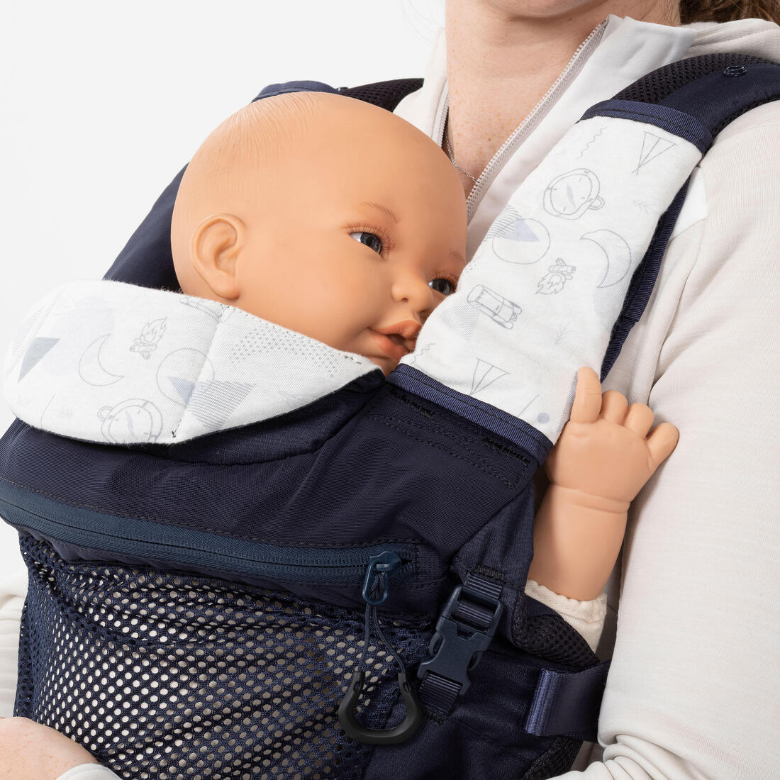 PORTABEBÉS ERGONÓMICO DE 9 MESES A 15KG MH500 AZUL MARINO - Image 13