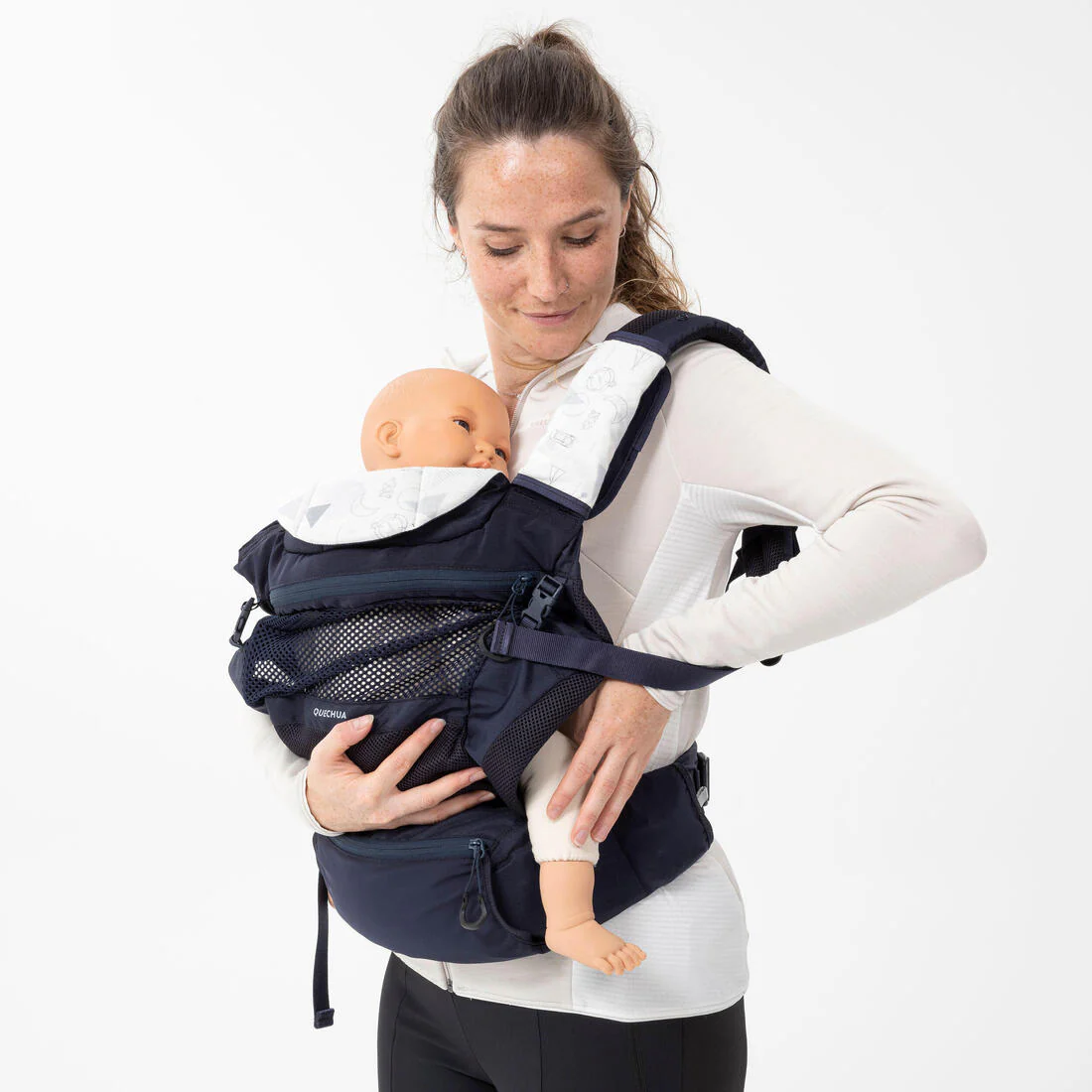 PORTABEBÉS ERGONÓMICO DE 9 MESES A 15KG MH500 AZUL MARINO - Image 15