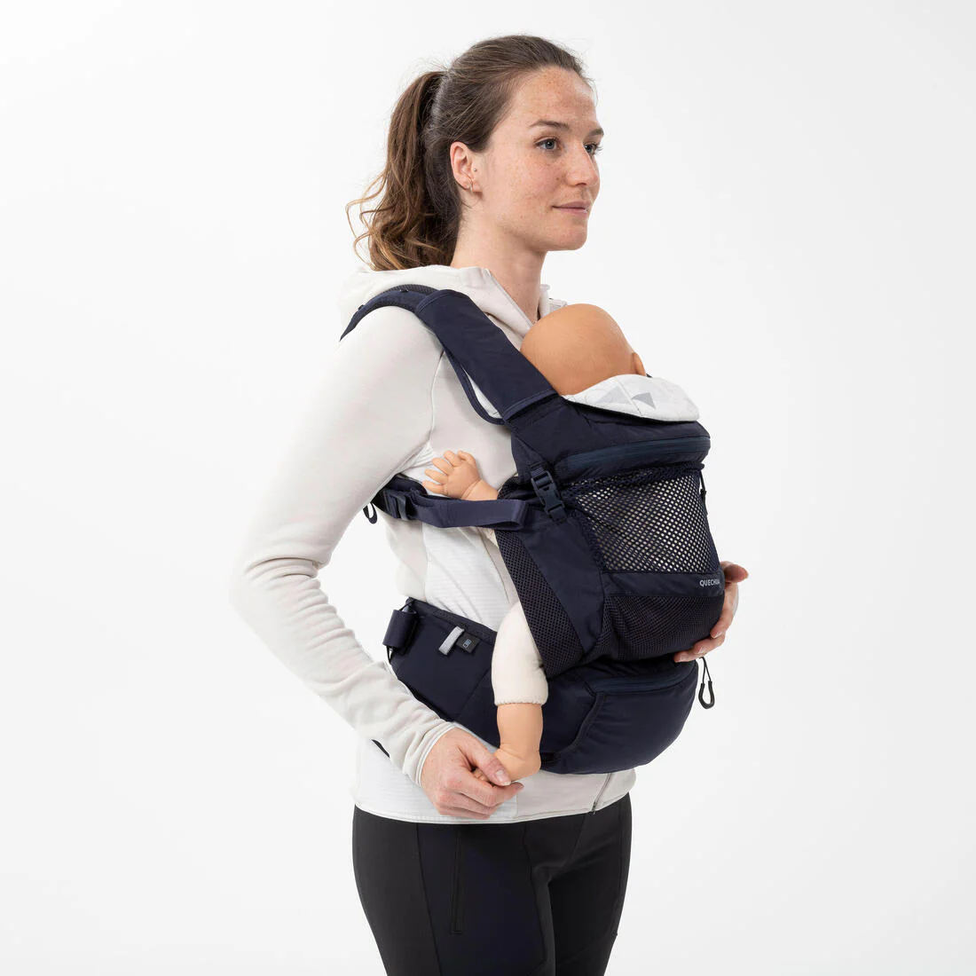 PORTABEBÉS ERGONÓMICO DE 9 MESES A 15KG MH500 AZUL MARINO - Image 2