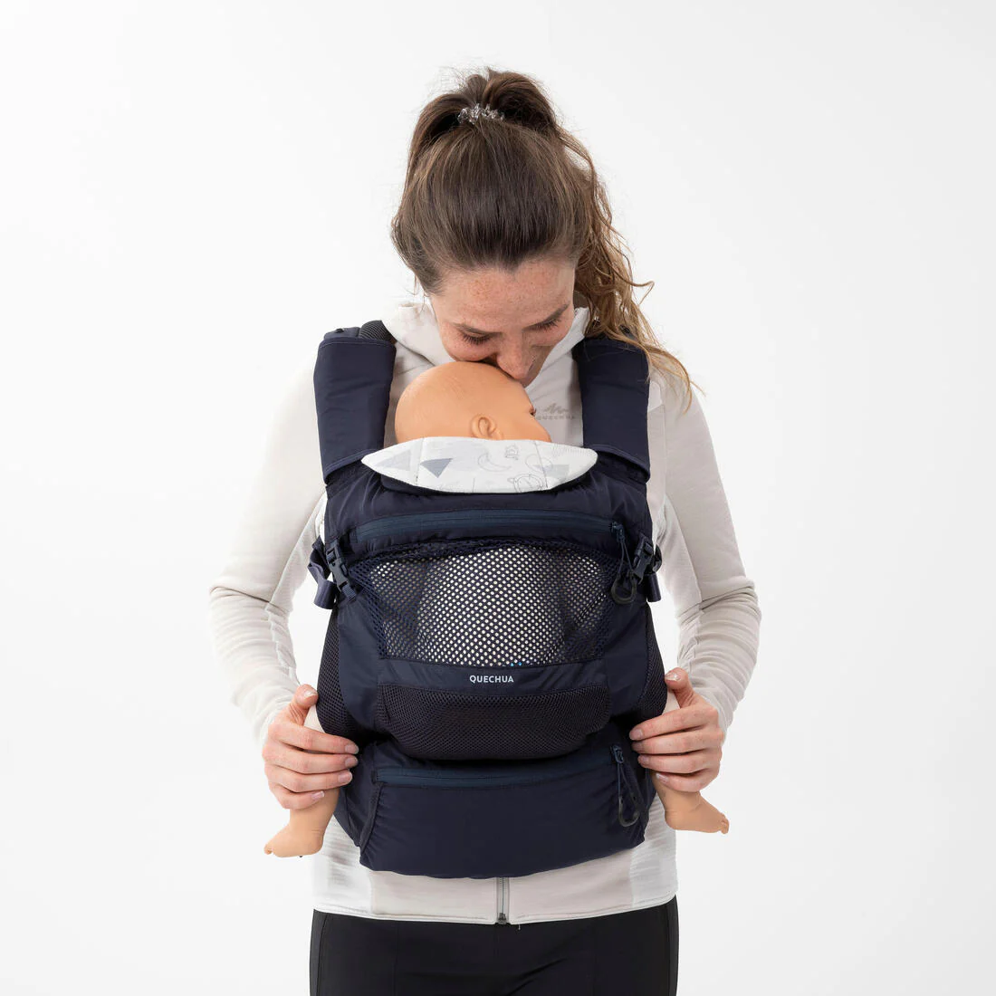 PORTABEBÉS ERGONÓMICO DE 9 MESES A 15KG MH500 AZUL MARINO - Image 3