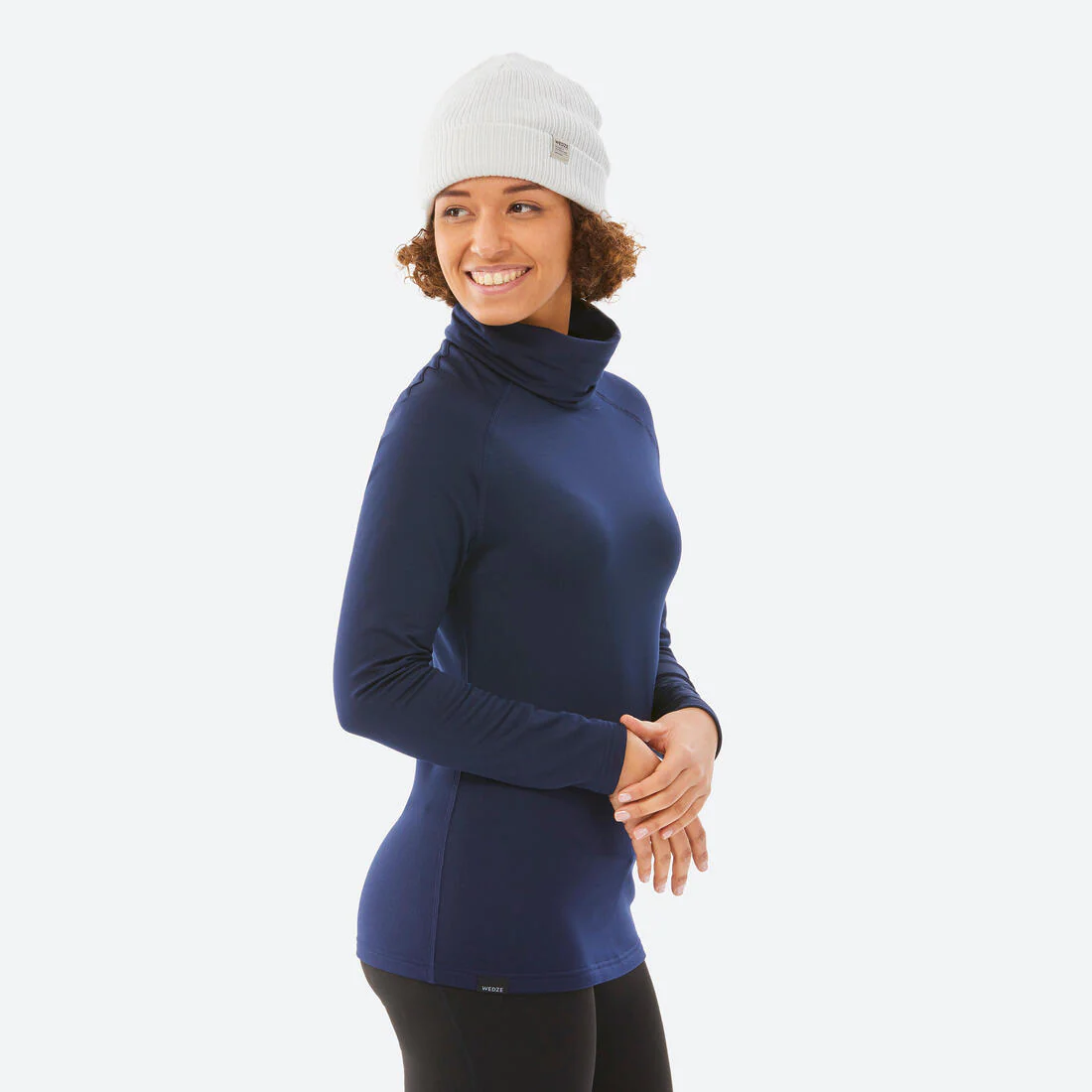 Primera capa superior nieve mujer azul - BL500 transpirable cuello alto - Image 3