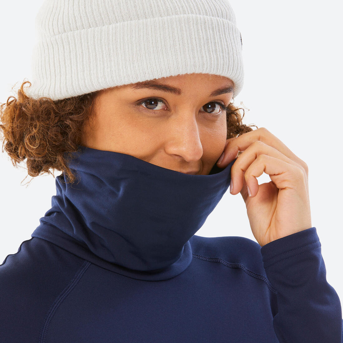 Primera capa superior nieve mujer azul - BL500 transpirable cuello alto - Image 5