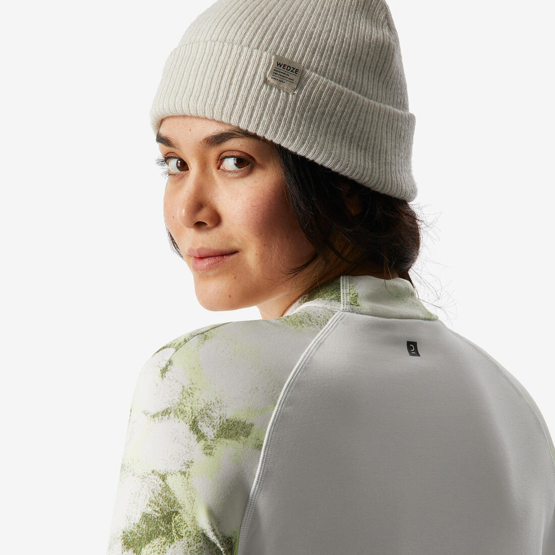 Primera capa superior nieve mujer blanco verde - 500 corte amplio - Image 6
