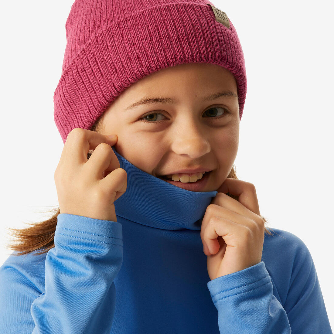 Primera capa superior nieve niños celeste - BL500 cuello alto - Image 10