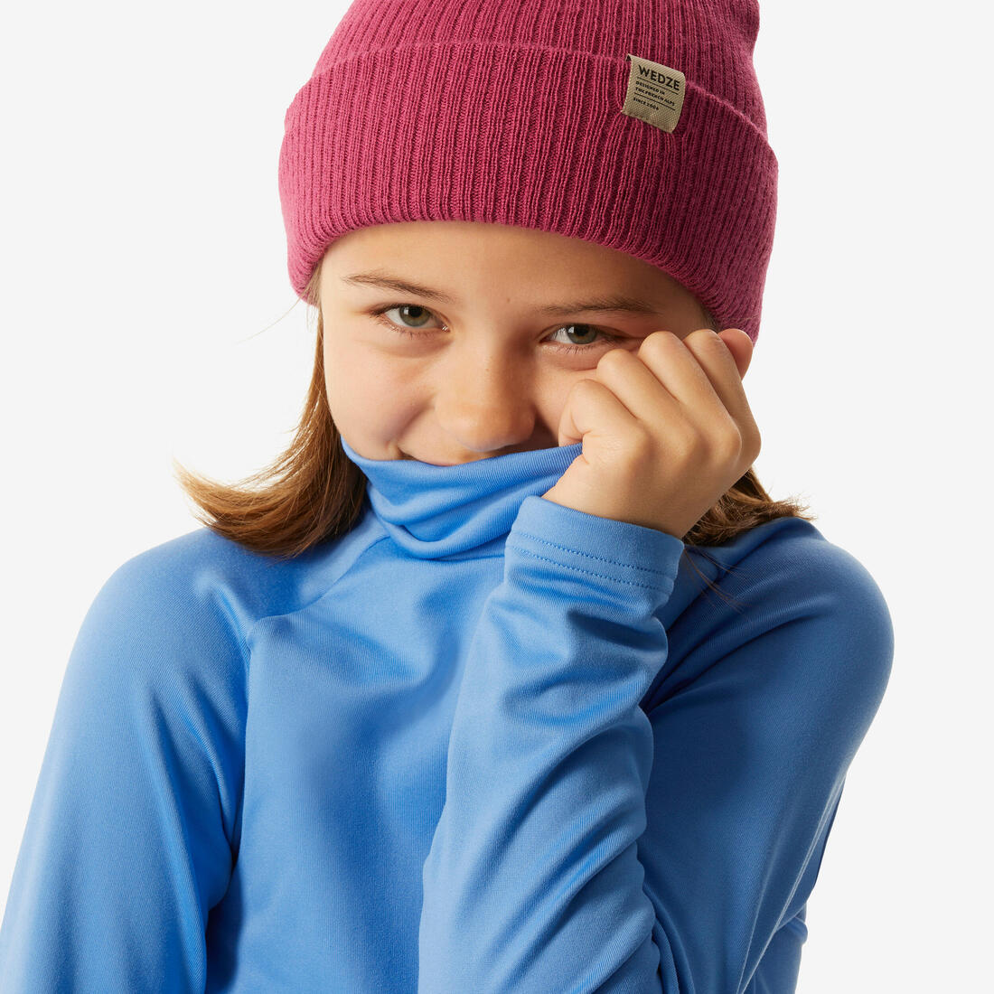 Primera capa superior nieve niños celeste - BL500 cuello alto - Image 14