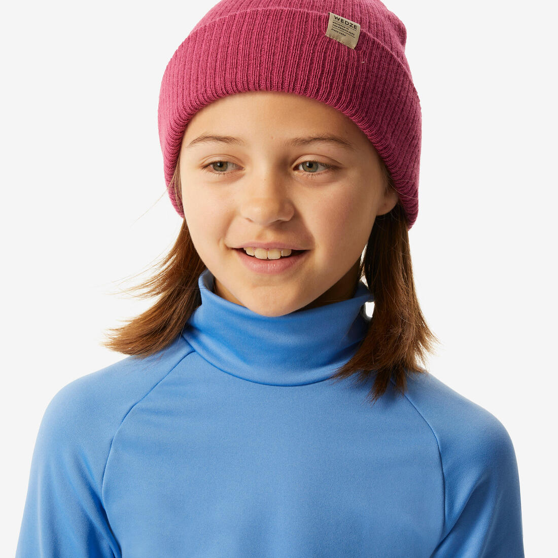 Primera capa superior nieve niños celeste - BL500 cuello alto - Image 15