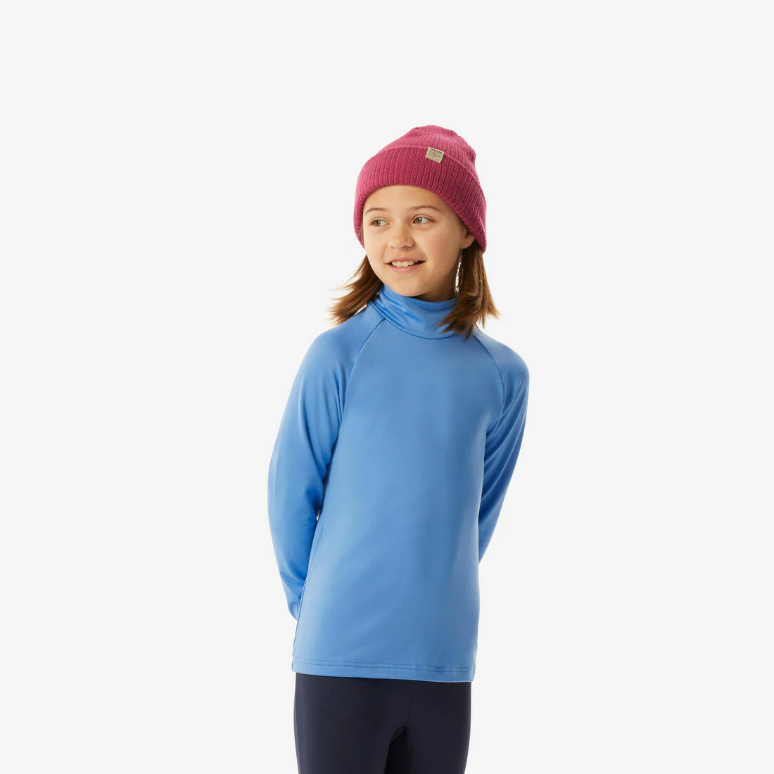 Primera capa superior nieve niños celeste - BL500 cuello alto - Image 8