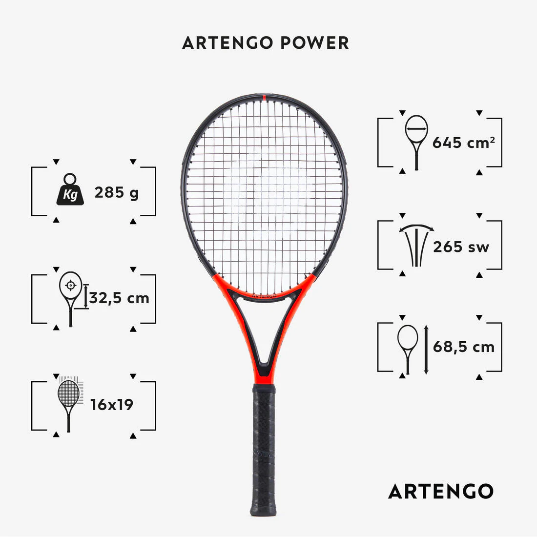 RAQUETA DE  TENIS ARTENGO ADULTOS TR990 POWER - Image 2