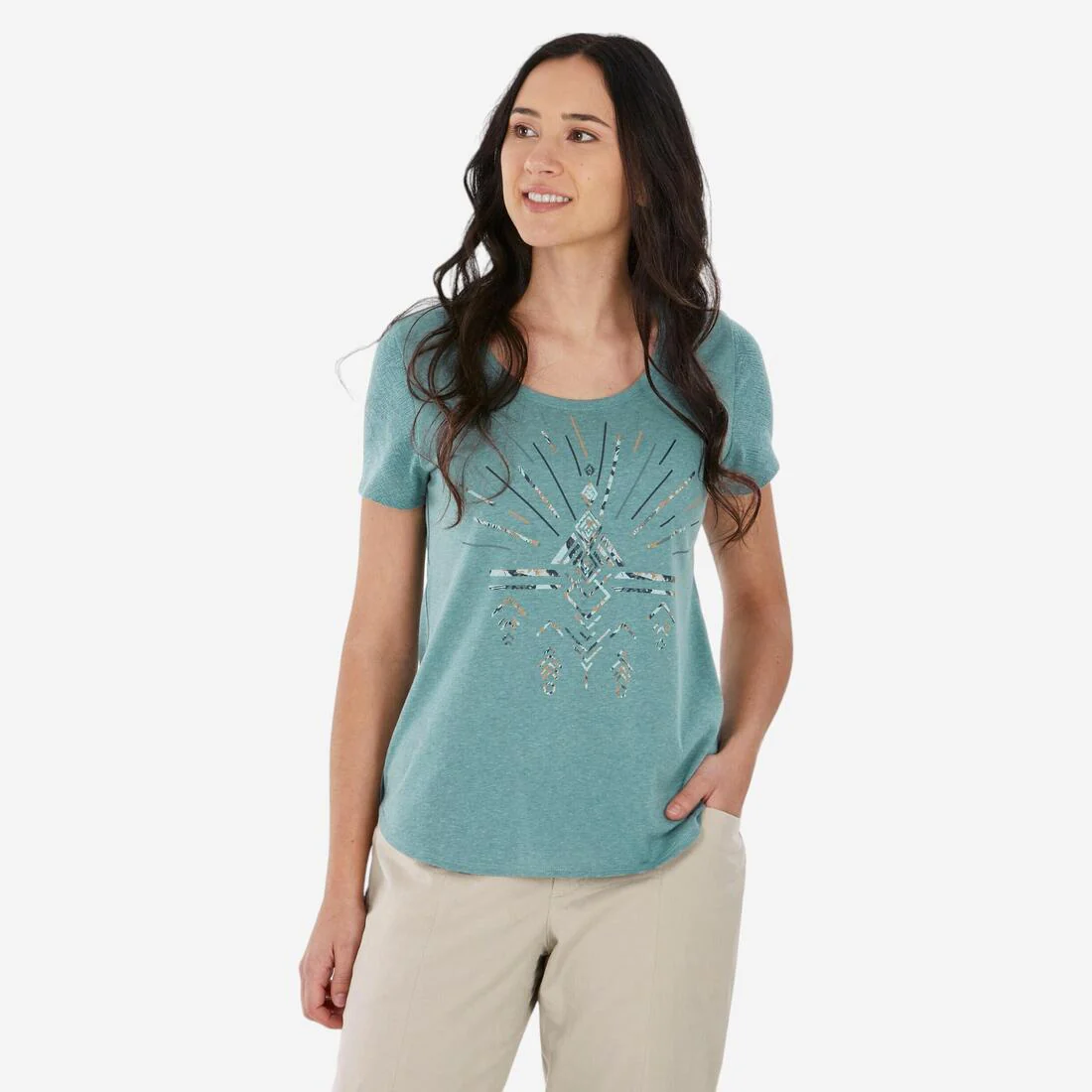 REMERA DE SENDERISMO MUJER NH500 - Image 4