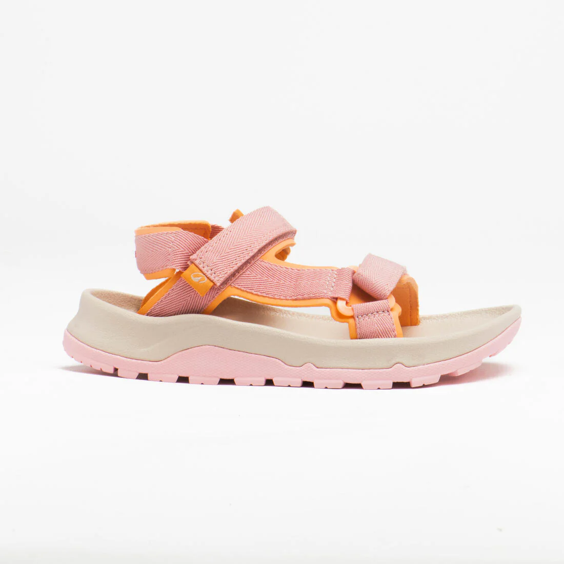 Sandalias cómodas senderismo tira autoadherente, 24 a 38 niños, NH500 rosa - Image 3