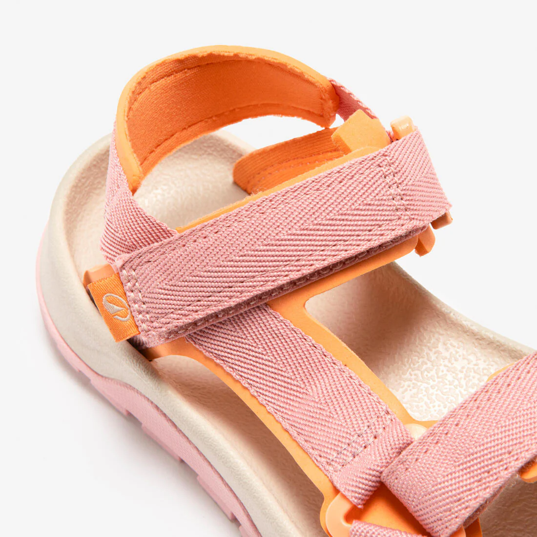 Sandalias cómodas senderismo tira autoadherente, 24 a 38 niños, NH500 rosa - Image 5