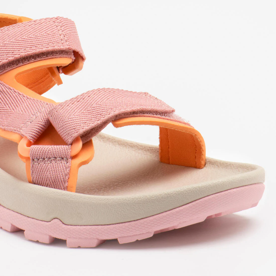 Sandalias cómodas senderismo tira autoadherente, 24 a 38 niños, NH500 rosa - Image 6