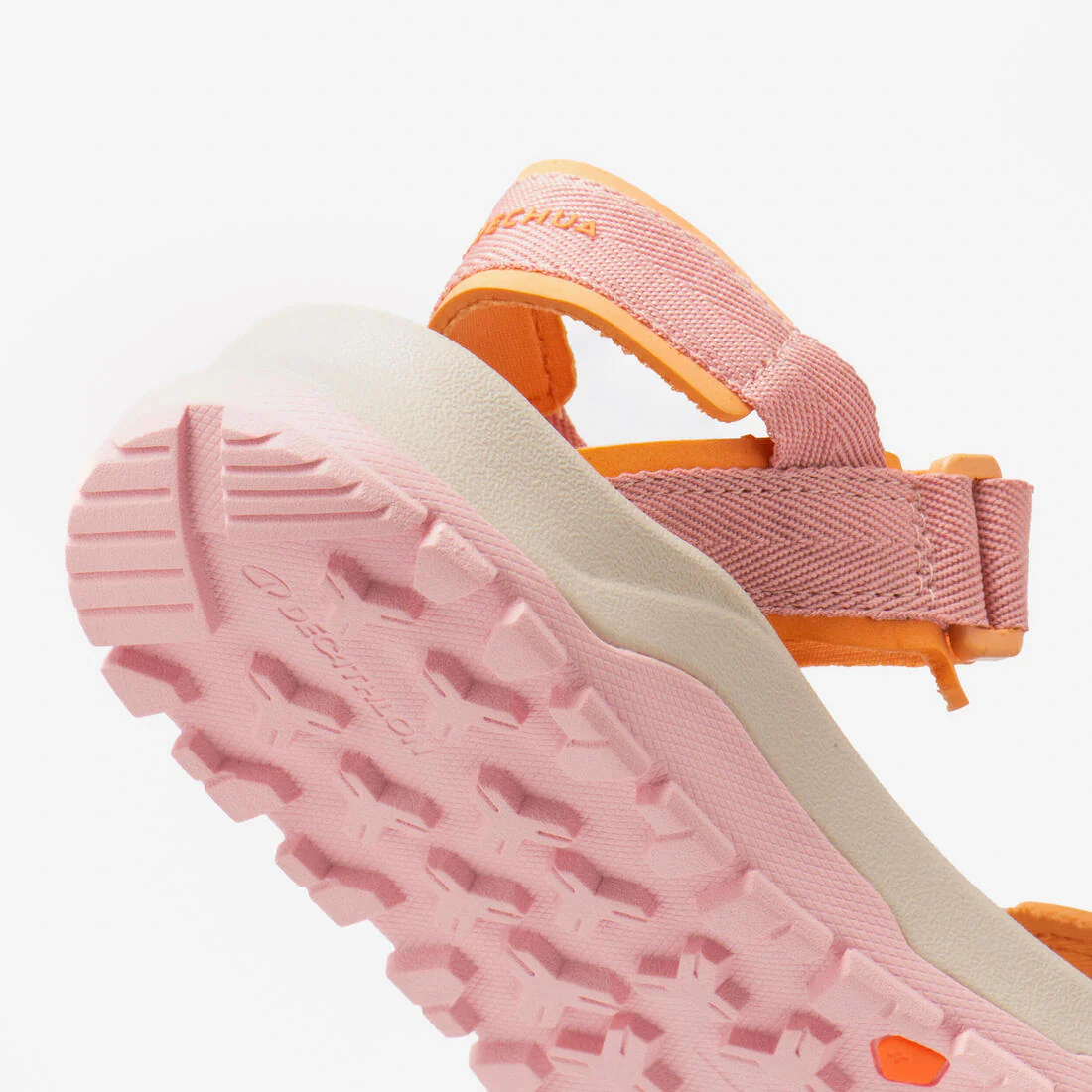 Sandalias cómodas senderismo tira autoadherente, 24 a 38 niños, NH500 rosa - Image 7
