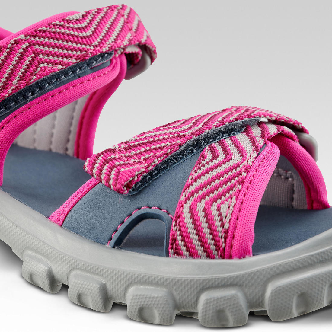 SANDALIAS DE SENDERISMO NIÑOS MH100 AZUL ROSADO - Image 5