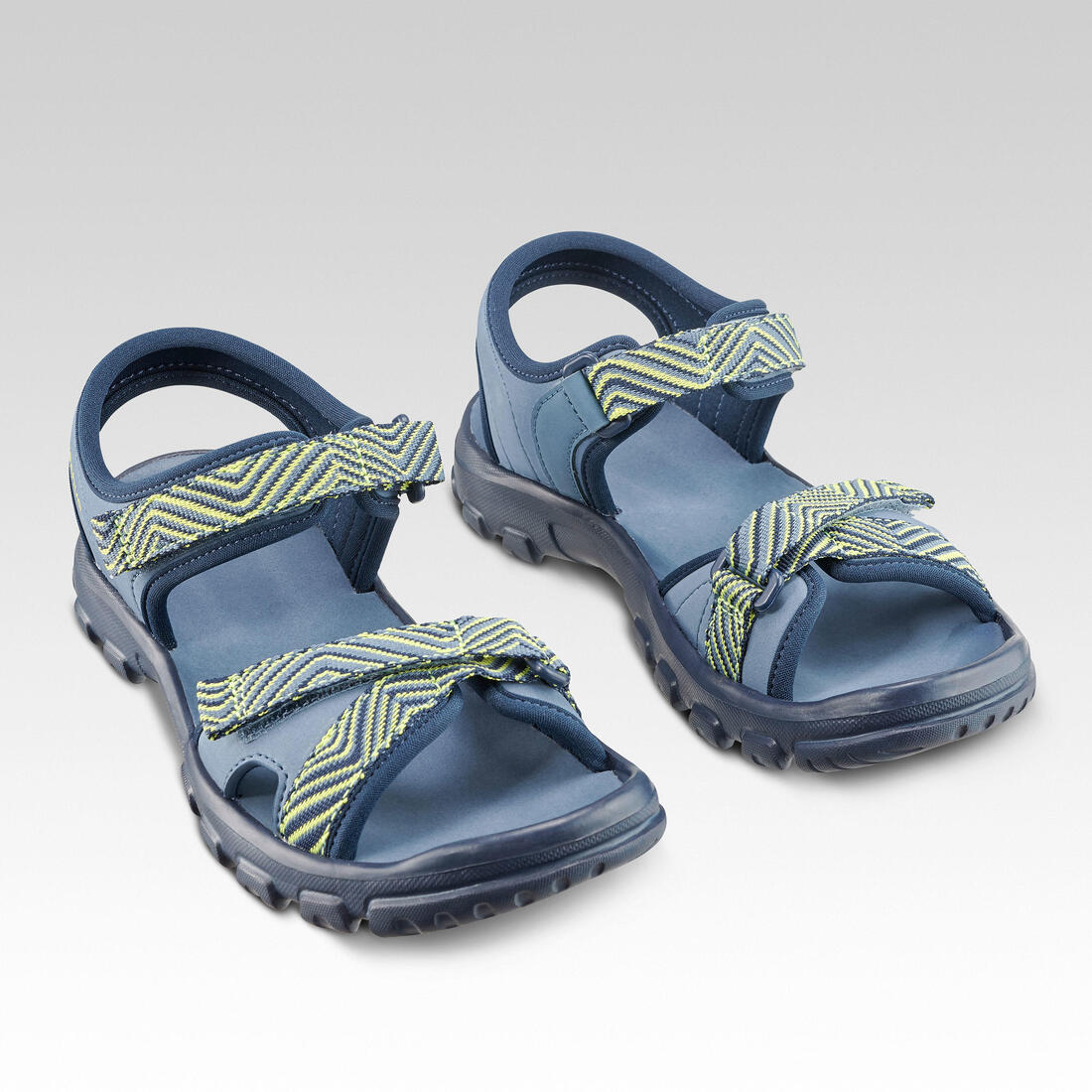 SANDALIAS DE SENDERISMO NIÑOS MH100 TW AZU Y AMARILLO - 32 A 37 - Image 17