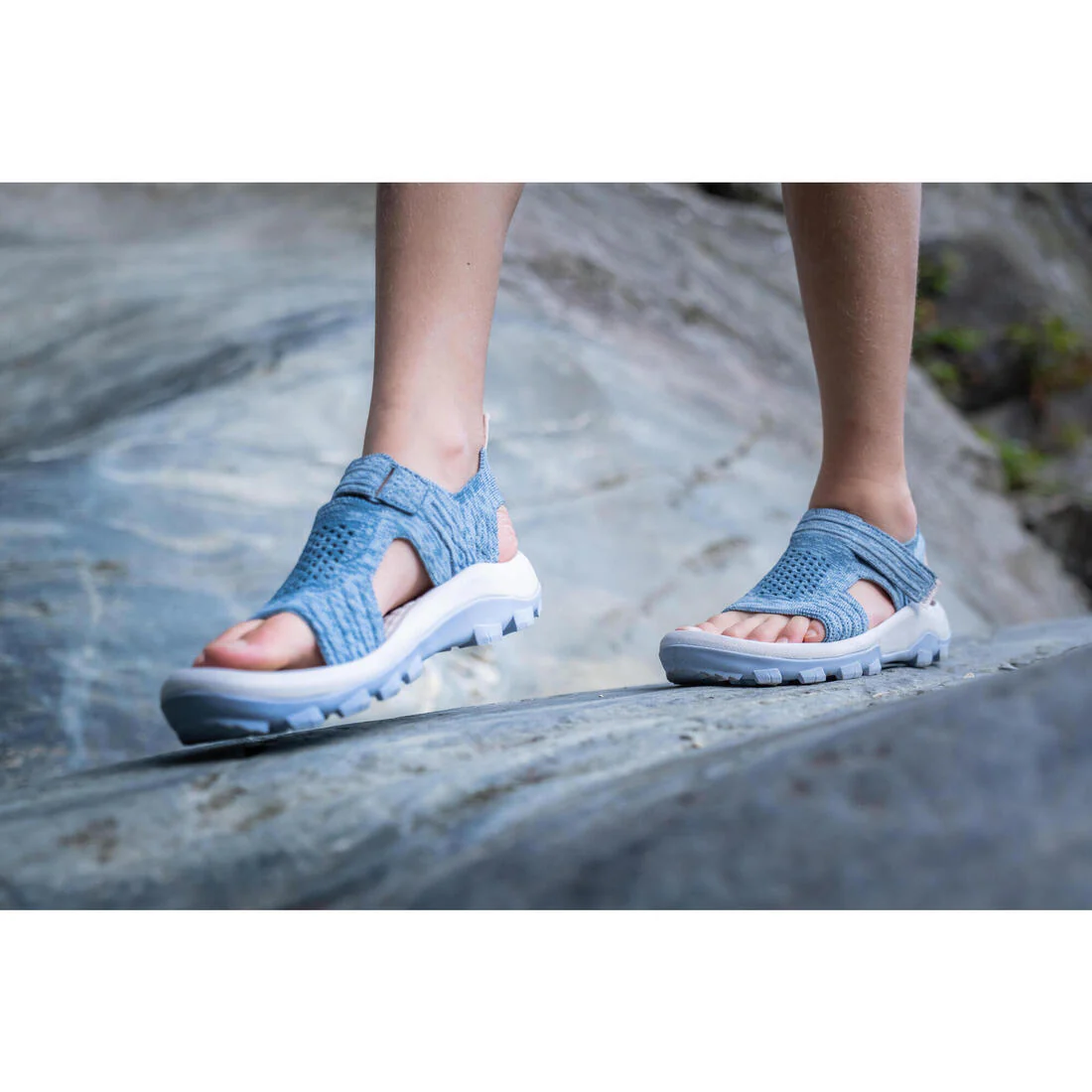 SANDALIAS DE SENDERISMO NIÑOS MH120 AZUL GRIS - Image 7