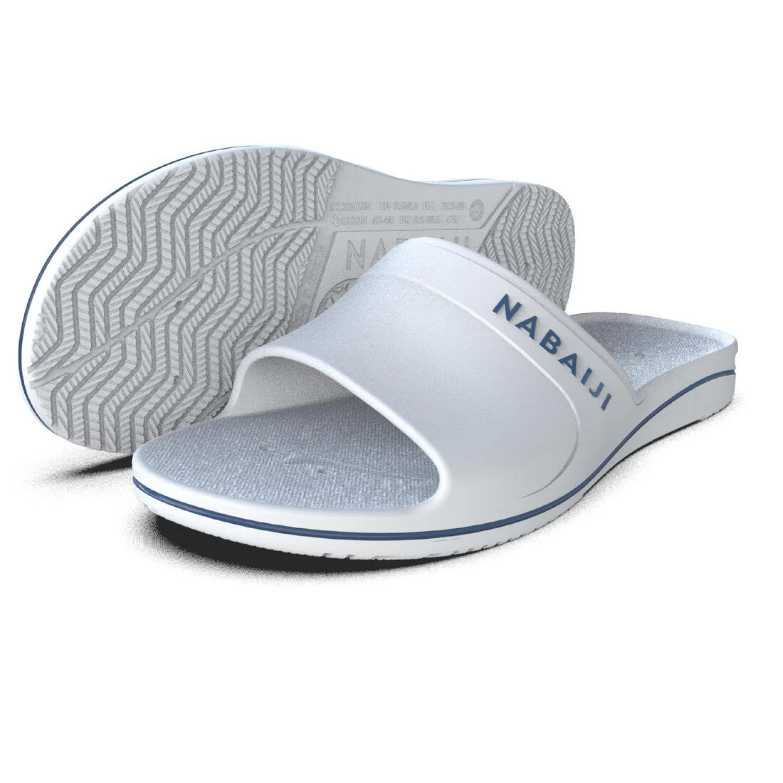 Sandalias para piscina hombre azul blanco - 100 - Image 4