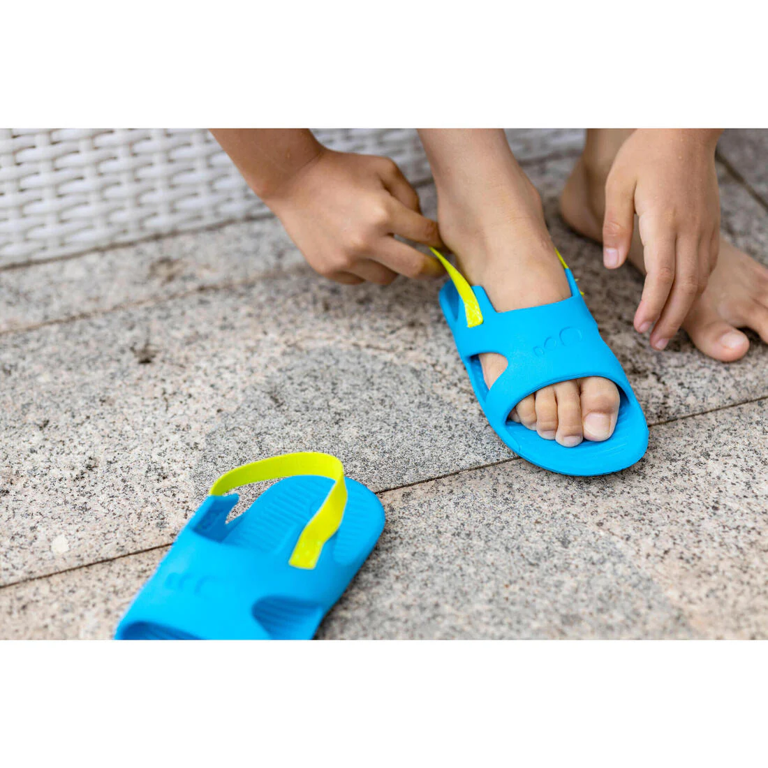 Sandalias para piscina niños celeste rosado - Slap100 - Image 10