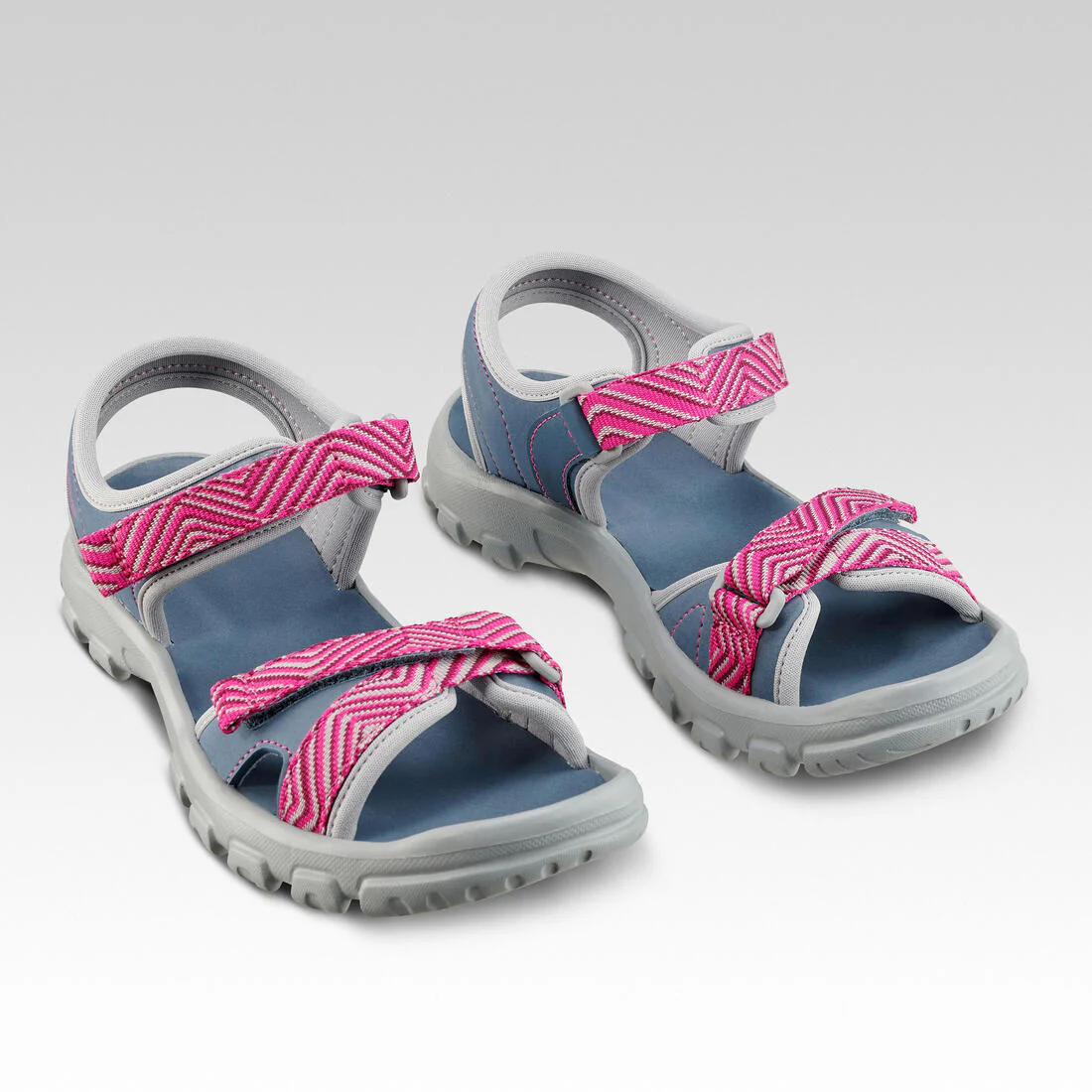 SANDALIAS SENDERISMO NIÑOS MH100 AZUL/ROSADO - Image 4