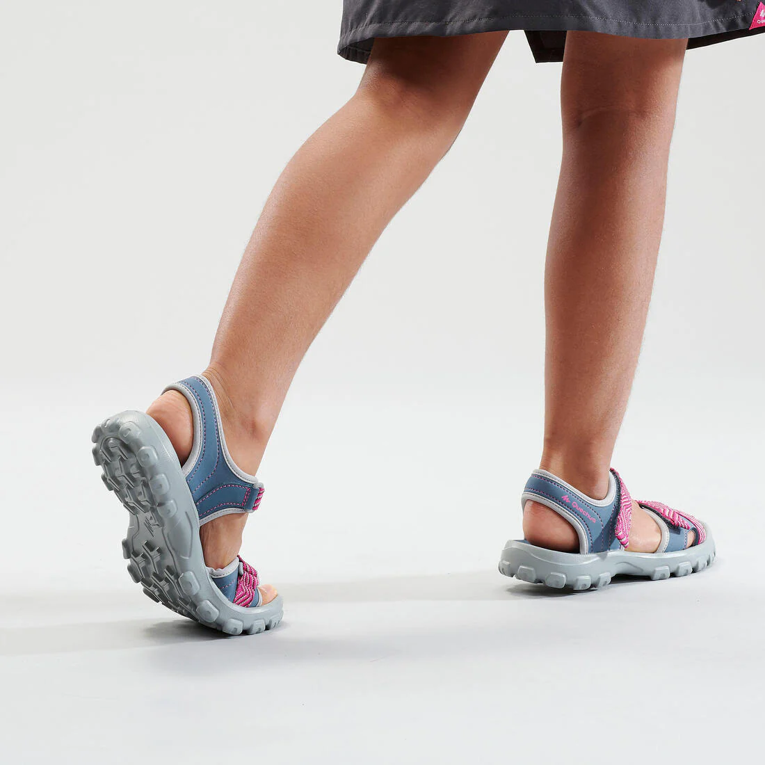 SANDALIAS SENDERISMO NIÑOS MH100 AZUL/ROSADO - Image 6