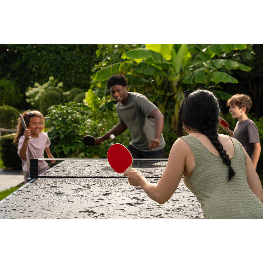 SET 2 RAQUETAS RESISTENTES + 3 PELOTAS DE PING-PONG PPR 100 - Image 13