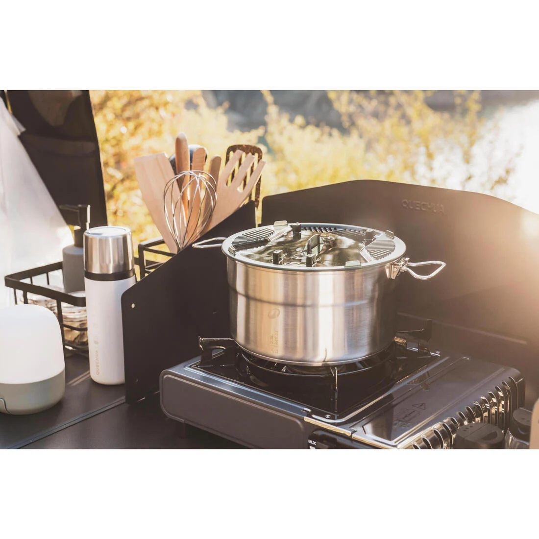 SET COCINA CAMPING 500 CAMPING ACERO INOXIDABLE 4 PERSONAS 25 PIEZAS - Image 15