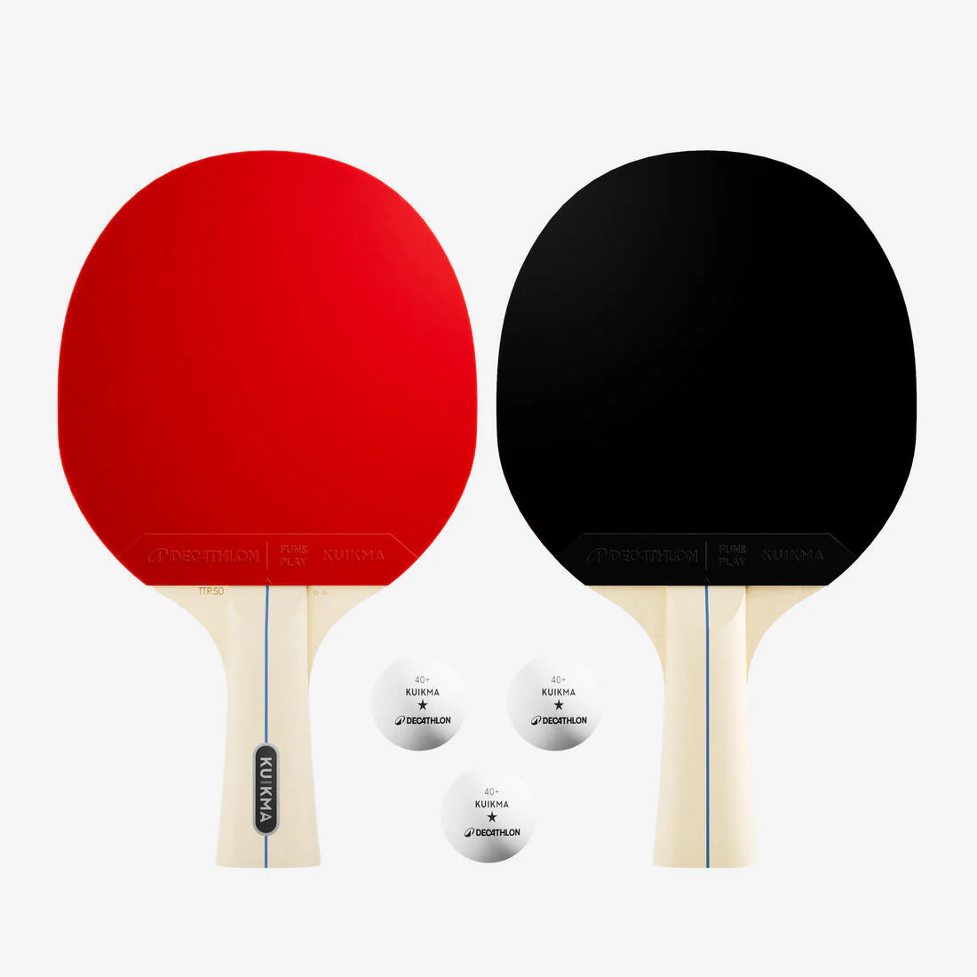 SET DE 2 PALAS TTR 50 POLIVALENTES 2* INICIACIÓN + PELOTAS - Image 2