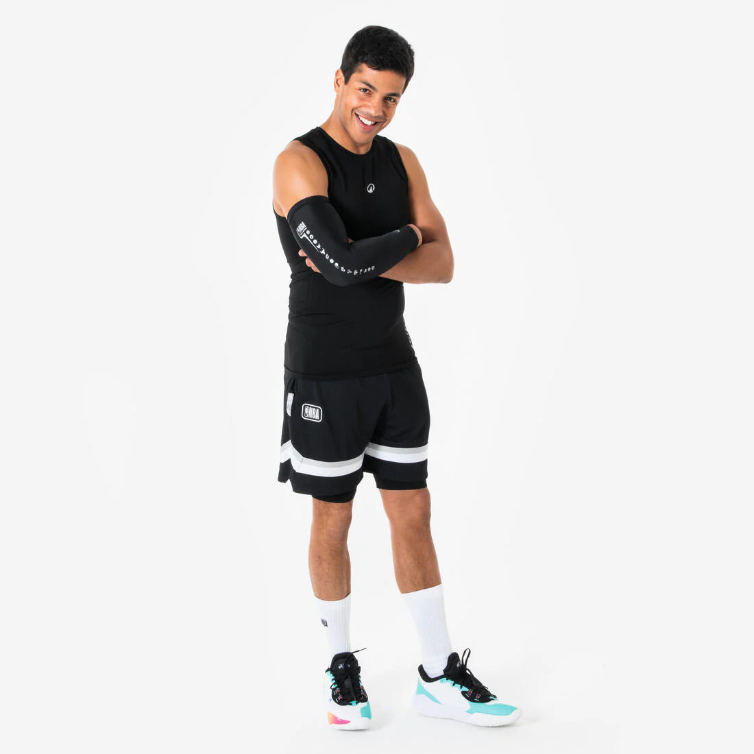 SHORT DE BÁSQUETBOL ADULTO NBA NEGRO - Image 3