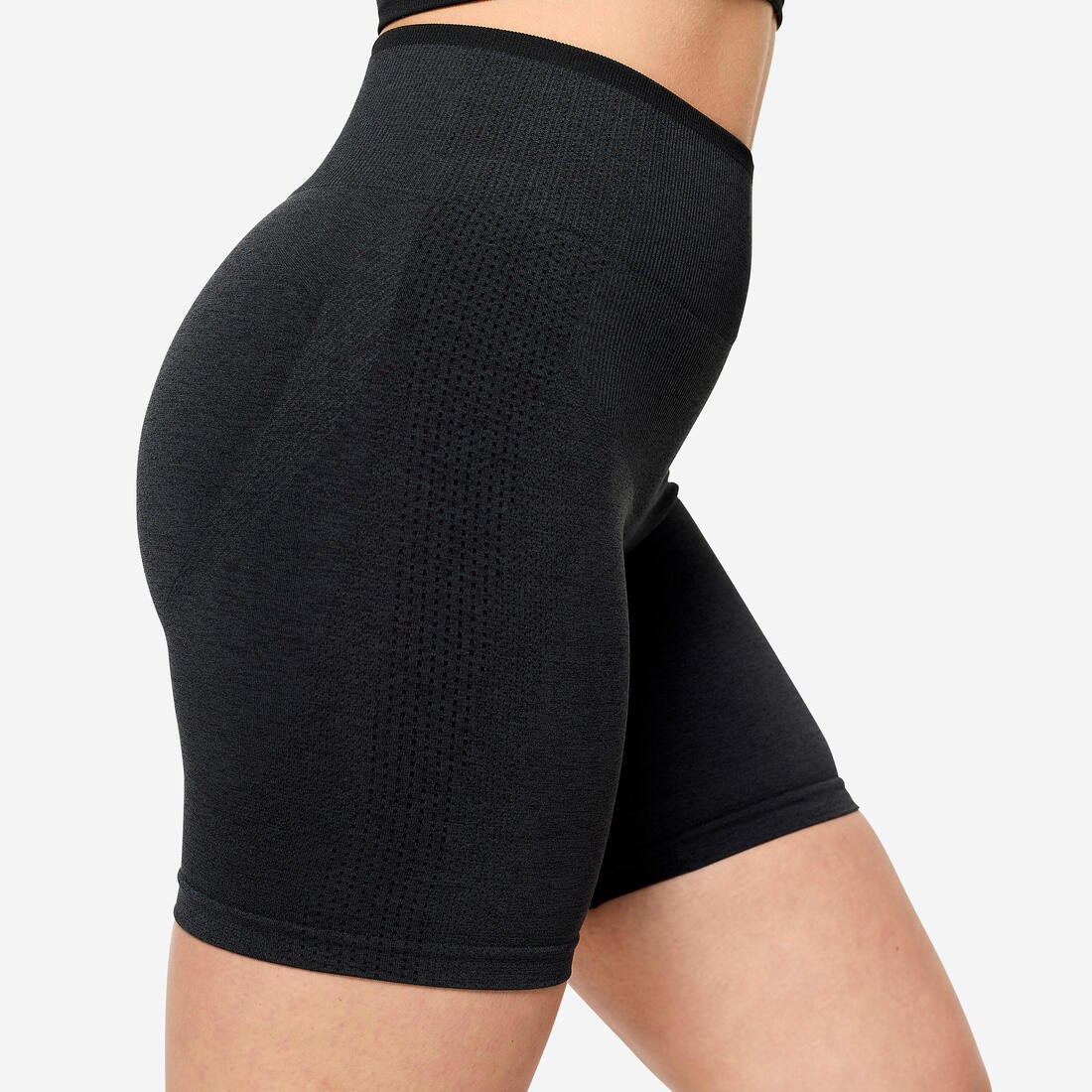 SHORT MUSCULACIÓN MUJER SIN COSTURAS NEGRO - Image 3