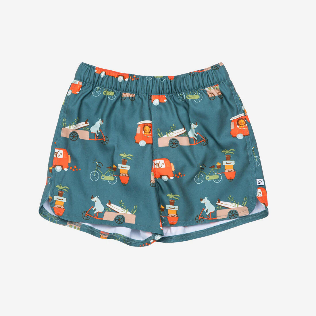 Short natación bebé verde camiones - Image 2