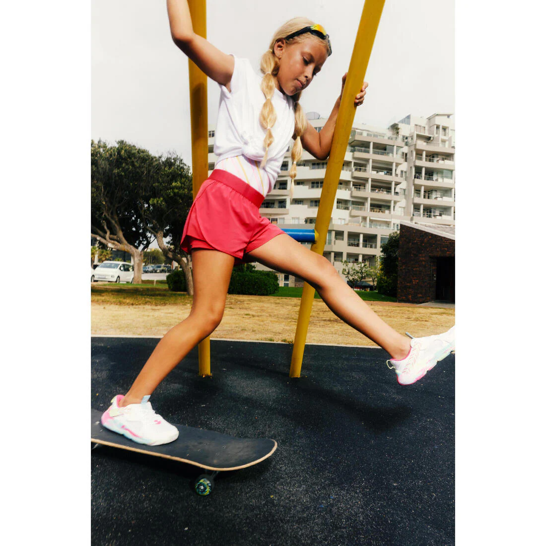 SHORTS 2 EN 1 MÚLTIPLES DEPORTES NIÑA ROSADO TRANSPIRABLE - Image 12