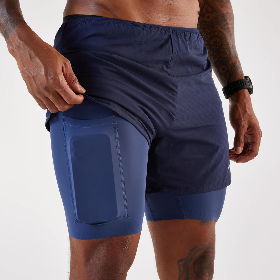 SHORTS 2 EN 1 RUNNING HOMBRE RUN 500 CONFORT - Image 11