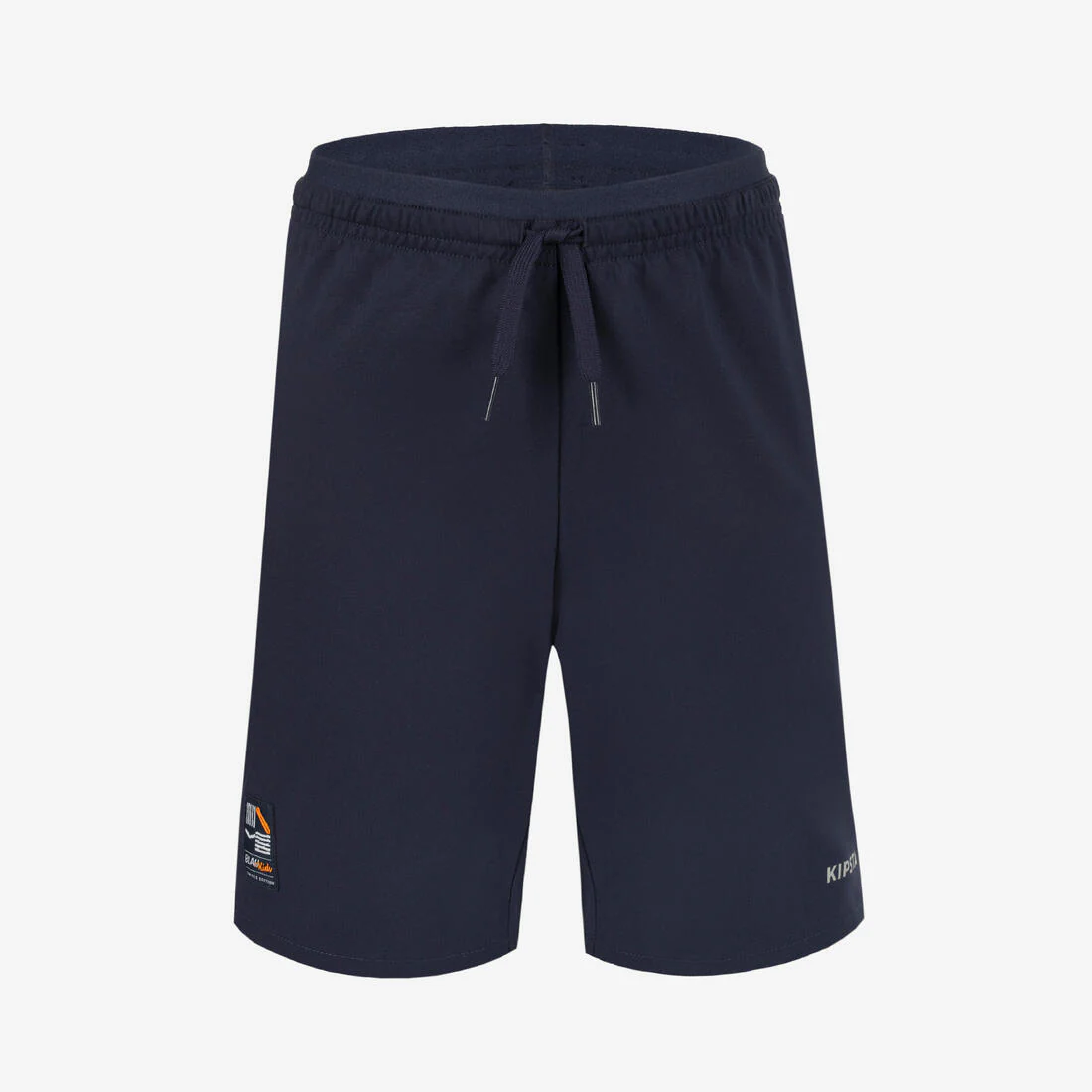 SHORTS DE FÚTBOL NIÑOS AZUL MARINO Y NARANJA - Image 2