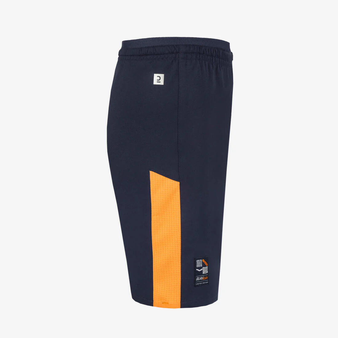 SHORTS DE FÚTBOL NIÑOS AZUL MARINO Y NARANJA - Image 4