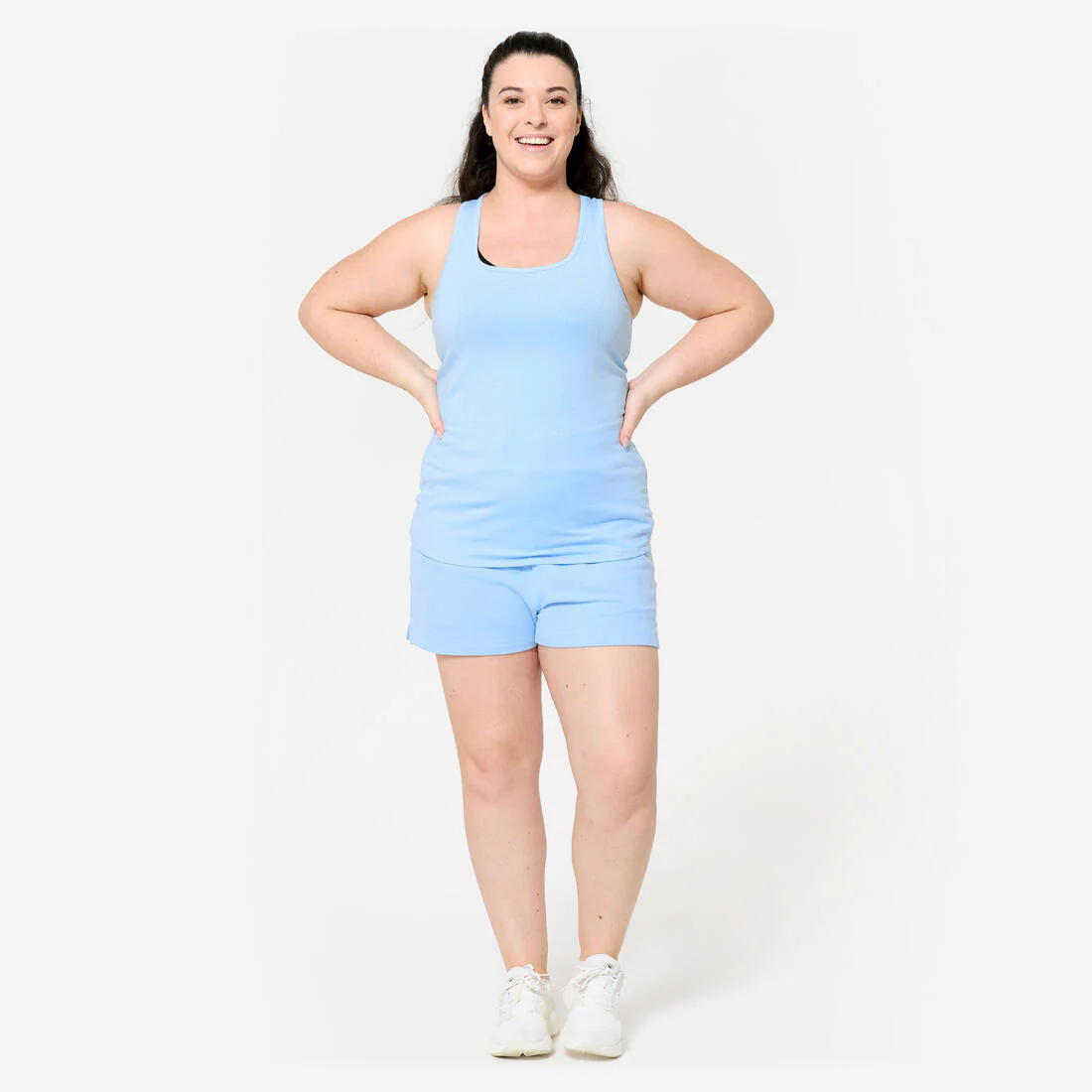 SHORTS FITNESS MUJER AZUL BOLSILLOS - Image 2