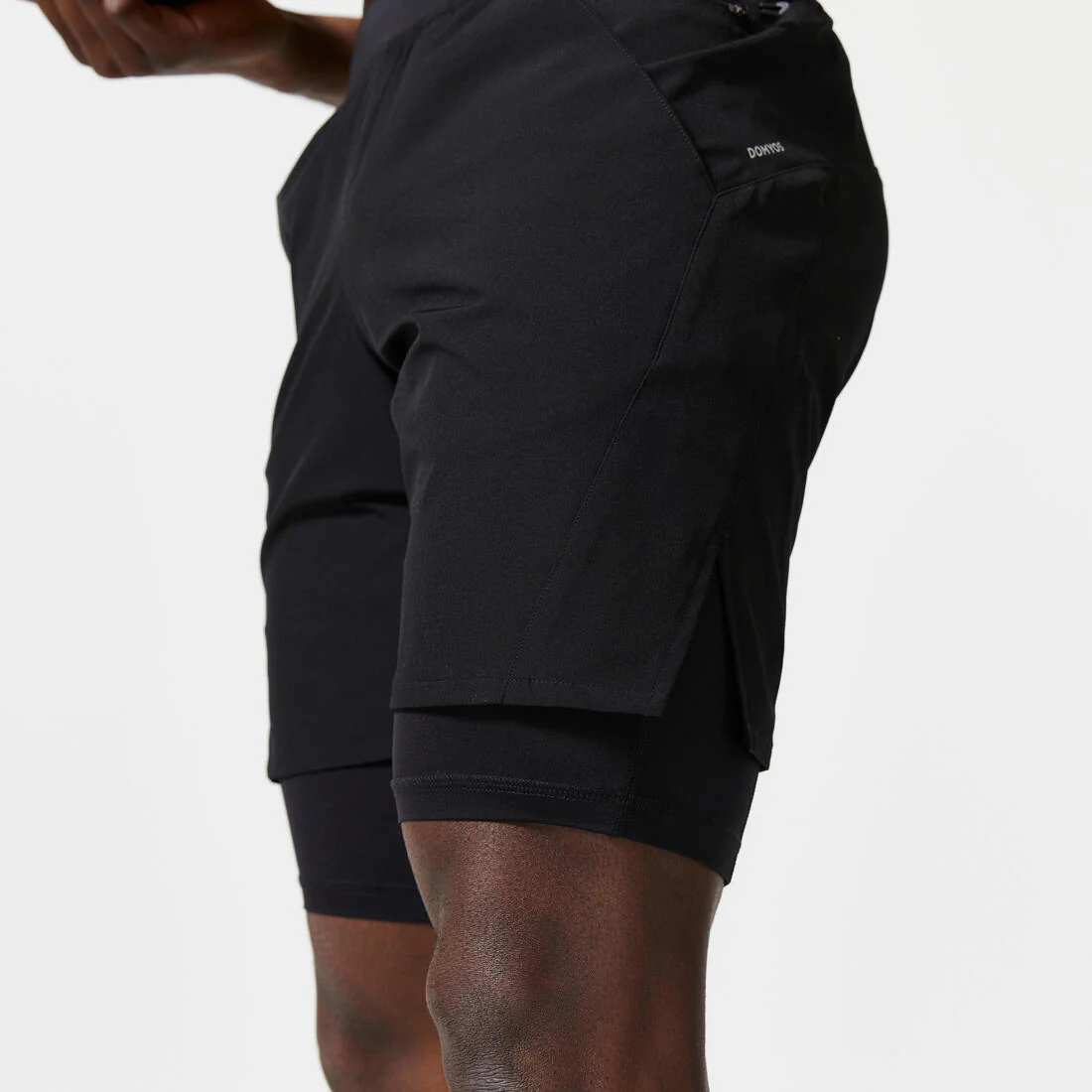Pantalón Corto Fitness Hombre 2 En 1 Transpirable Bolsillo Cremallera - Image 6