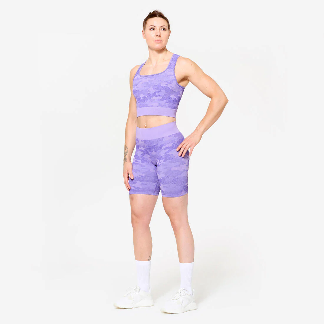 SHORTS FITNESS MUJER ESTAMPADO CAMUFLAJE - Image 2