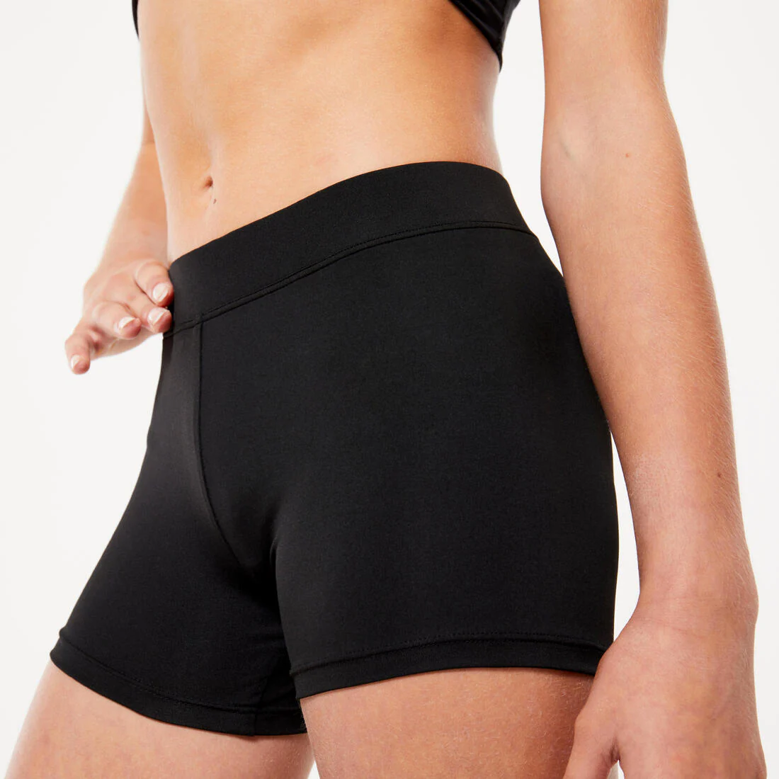 Shorts Gimnasia Niña Negro Básico - Image 2