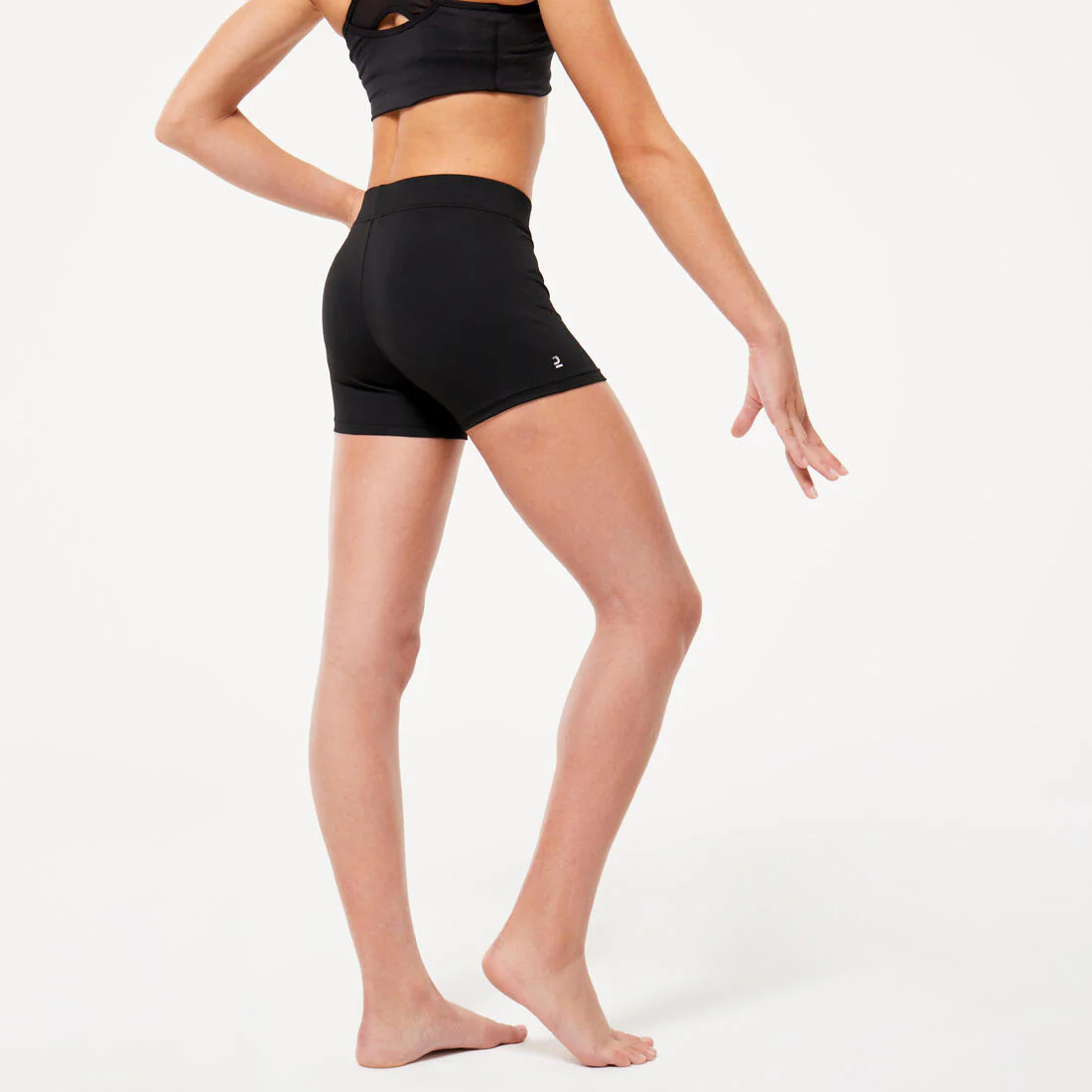 Shorts Gimnasia Niña Negro Básico - Image 4