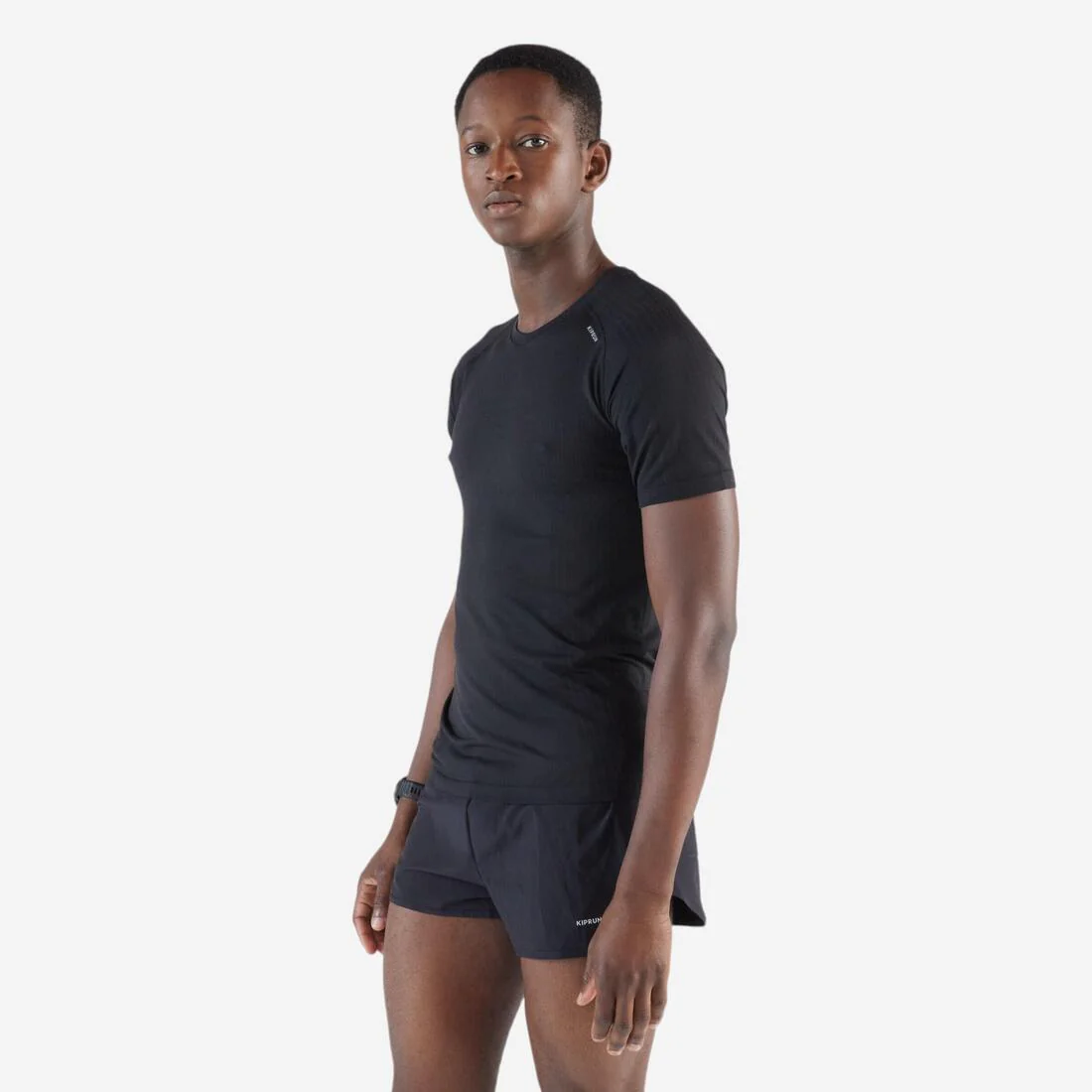 Pantalón corto running Hombre - KIPRUN Run 500 Confort Split Negro - Image 5