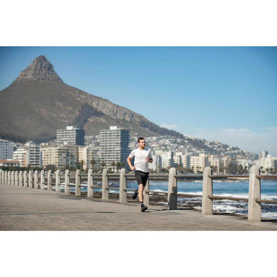 Shorts running transpirable 2 en 1  hombre - Dry 550 negro - Image 13