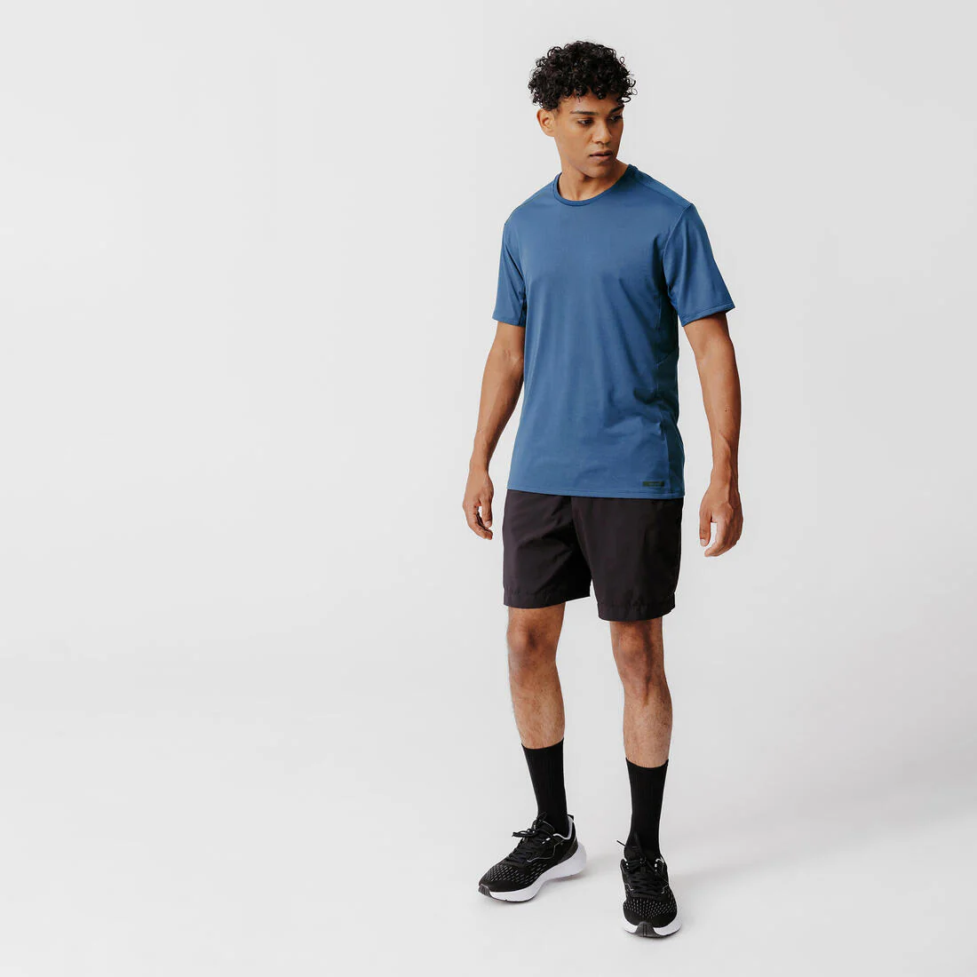 Shorts running transpirable 2 en 1  hombre - Dry 550 negro - Image 3