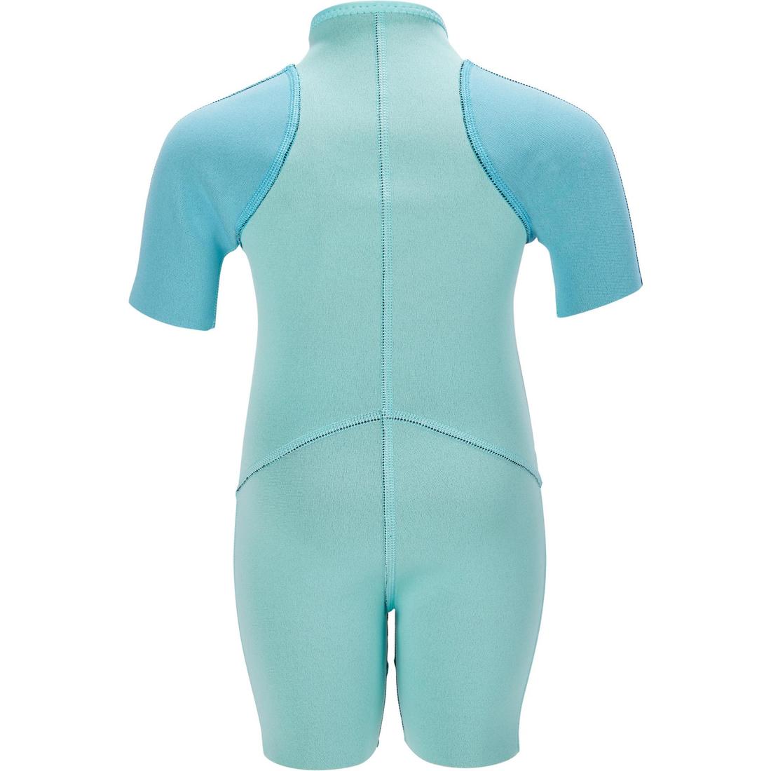 Shorty de snorkel 1,5 mm niños 100 kid azul turquesa - Image 3