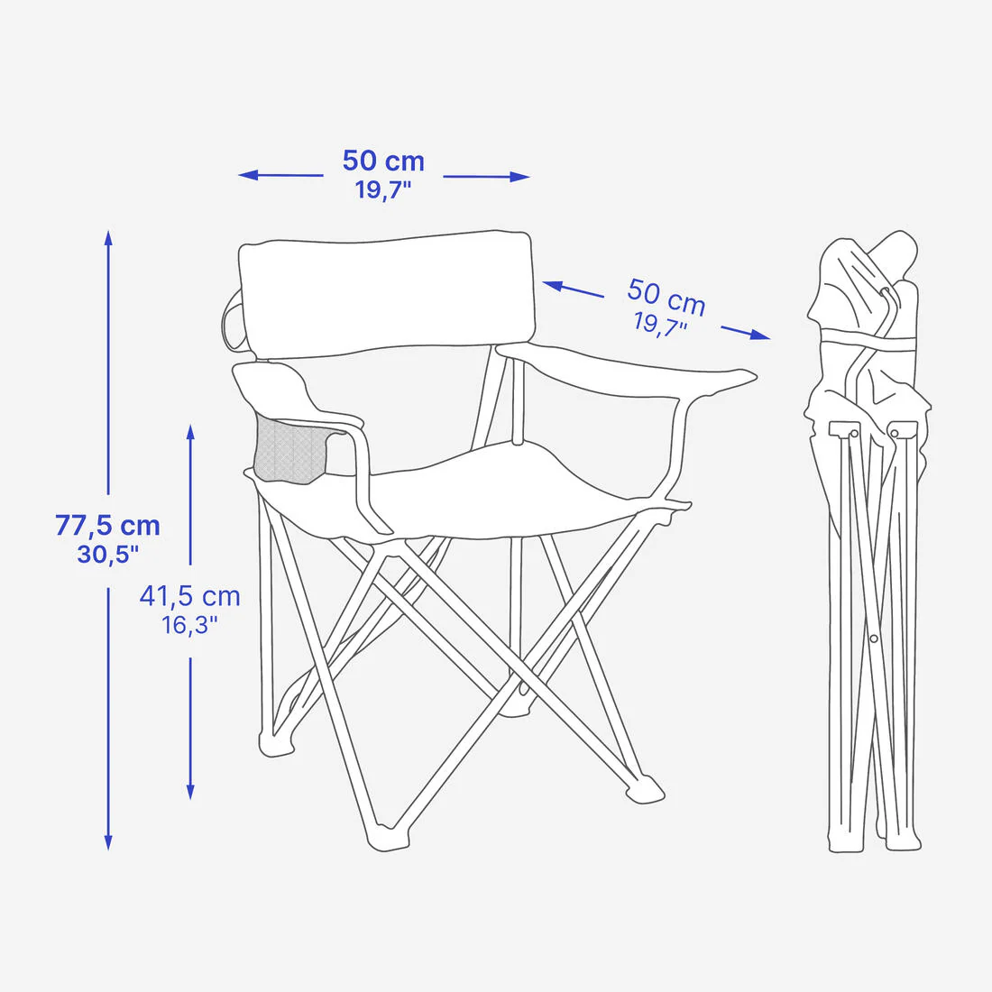 SILLA CAMPING PLEGABLE CON REPOSABRAZOS - Image 4